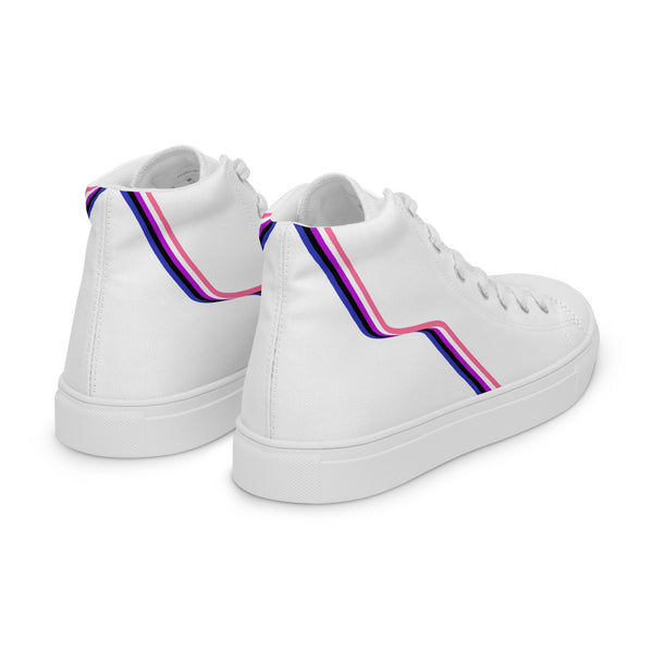 Original Genderfluid Pride Colors White High Top Shoes - Men Sizes