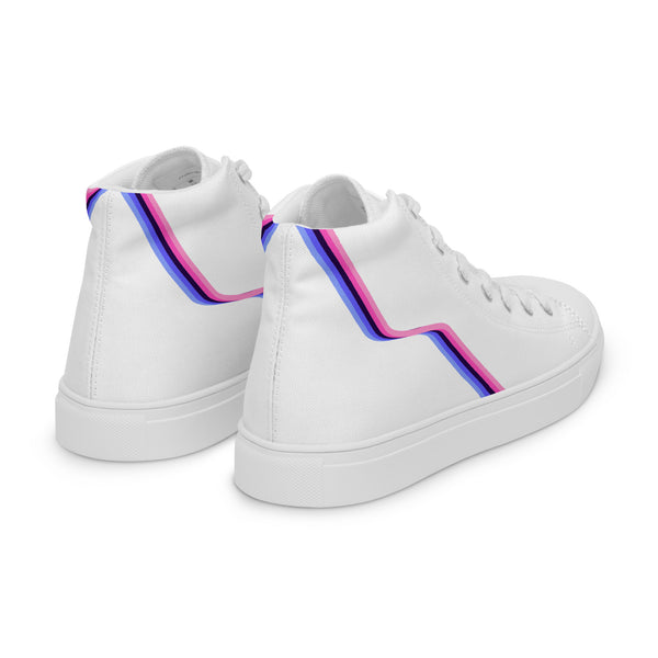 Original Omnisexual Pride Colors White High Top Shoes - Men Sizes