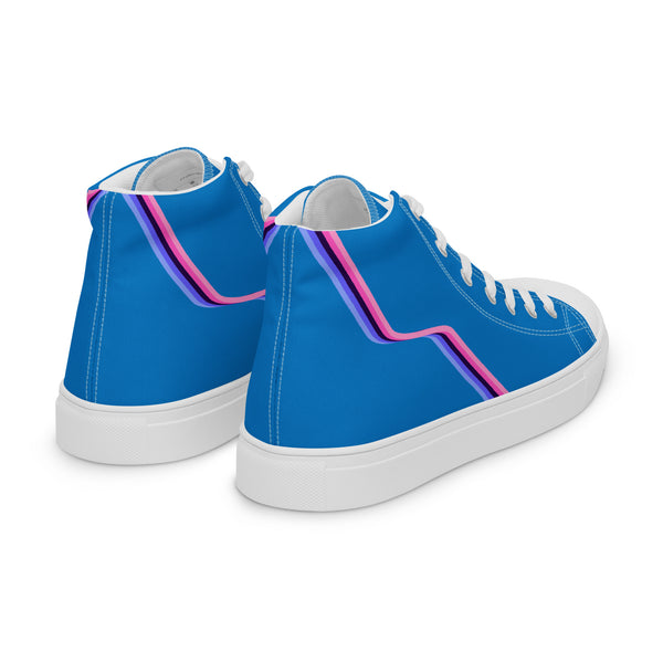 Original Omnisexual Pride Colors Blue High Top Shoes - Men Sizes