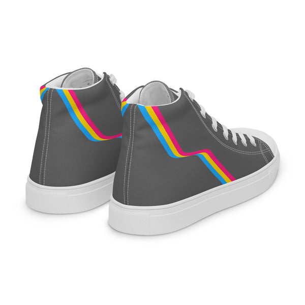 Original Pansexual Pride Colors Gray High Top Shoes - Men Sizes
