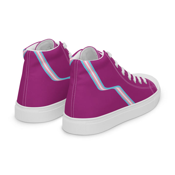 Original Transgender Pride Colors Violet High Top Shoes - Men Sizes