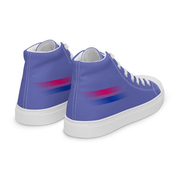 Casual Bisexual Pride Colors Blue High Top Shoes - Men Sizes