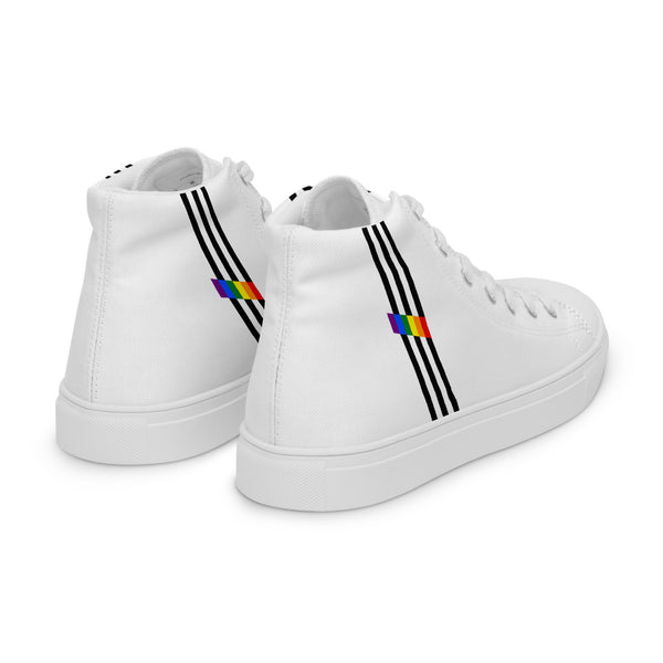 Classic Ally Pride Colors White High Top Shoes - Men Sizes