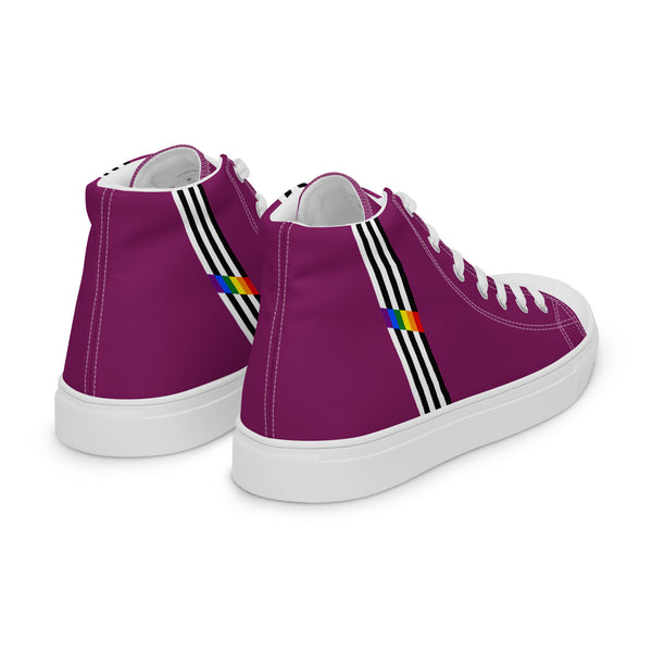 Classic Ally Pride Colors Purple High Top Shoes - Men Sizes