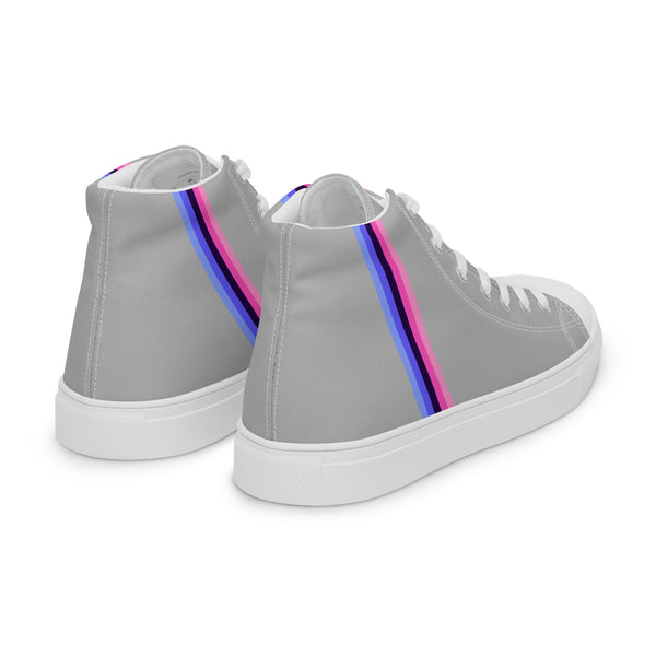 Classic Omnisexual Pride Colors Gray High Top Shoes - Men Sizes