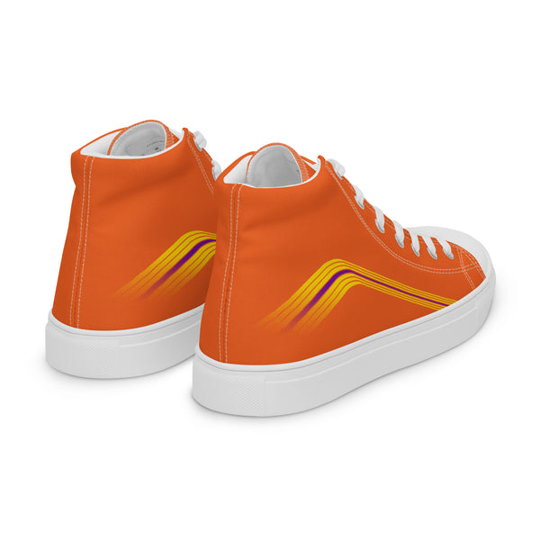 Trendy Intersex Pride Colors Orange High Top Shoes - Men Sizes