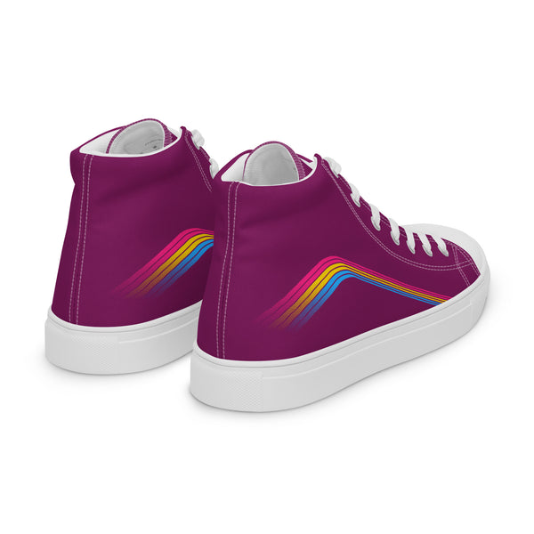 Trendy Pansexual Pride Colors Purple High Top Shoes - Men Sizes