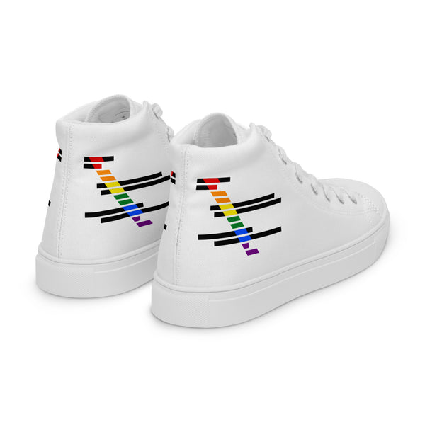 Modern Ally Pride Colors White High Top Shoes - Men Sizes