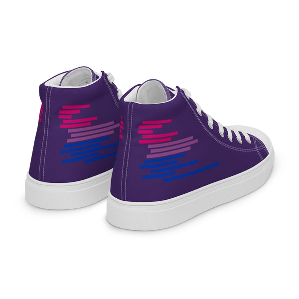 Modern Bisexual Pride Colors Purple High Top Shoes - Men Sizes
