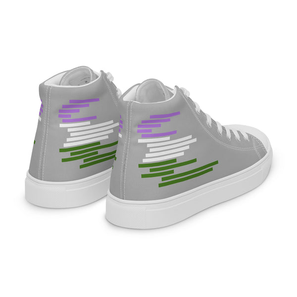 Modern Genderqueer Pride Colors Gray High Top Shoes - Men Sizes