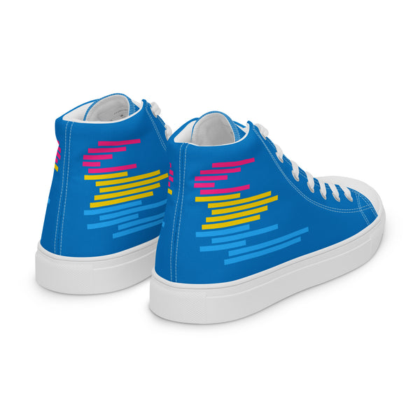 Modern Pansexual Pride Colors Blue High Top Shoes - Men Sizes