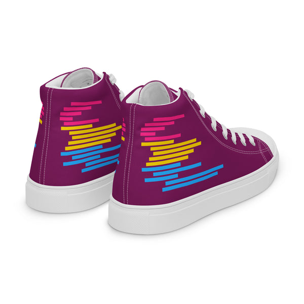 Modern Pansexual Pride Colors Purple High Top Shoes - Men Sizes