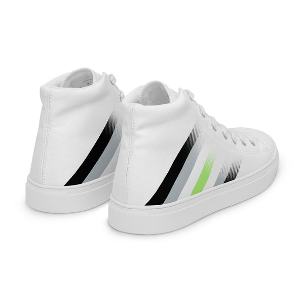 Agender Pride Colors Modern White High Top Shoes - Men Sizes