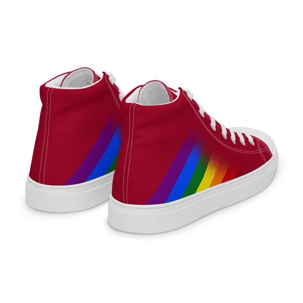 Gay Pride Colors Modern Red High Top Shoes - Men Sizes