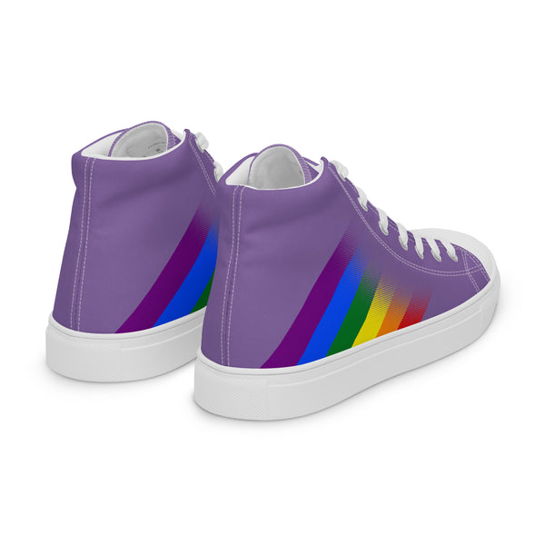 Gay Pride Colors Modern Purple High Top Shoes - Men Sizes