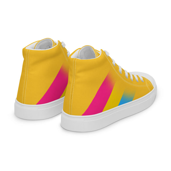 Pansexual Pride Colors Modern Yellow High Top Shoes - Men Sizes