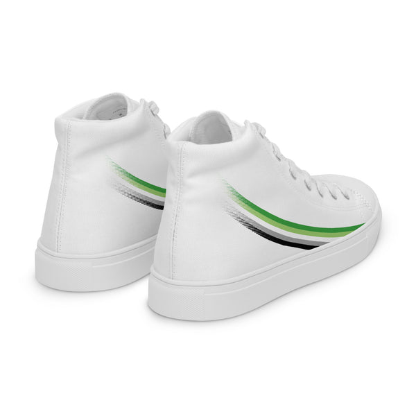 Aromantic Pride Modern High Top White Shoes