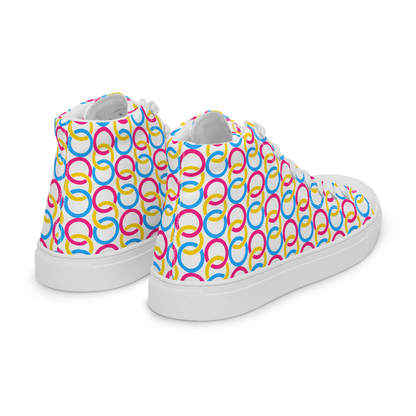 Pansexual Pride Classic White High Top Shoes