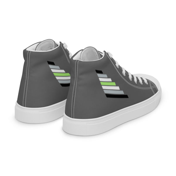 Agender Pride Modern Gray High Top Shoes