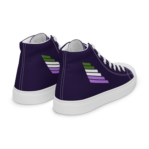 Genderqueer Pride Modern Navy High Top Shoes