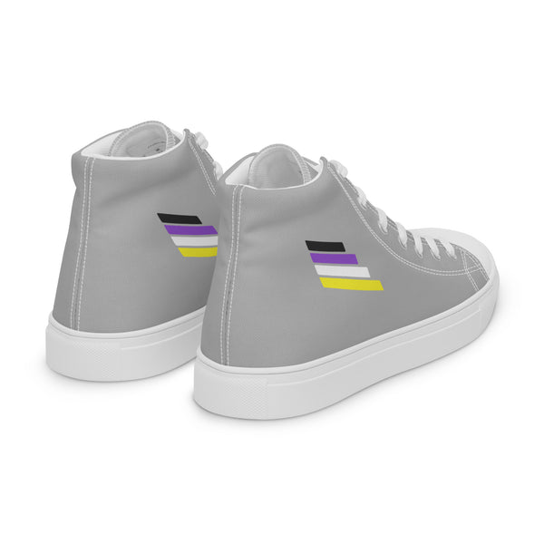 Non-Binary Pride Modern Gray High Top Shoes