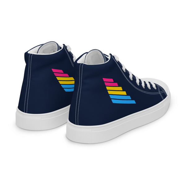 Pansexual Pride Modern Navy High Top Shoes