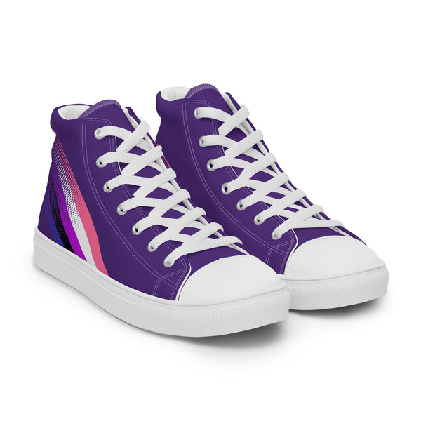 Genderfluid Pride Colors Original Purple High Top Shoes - Men Sizes