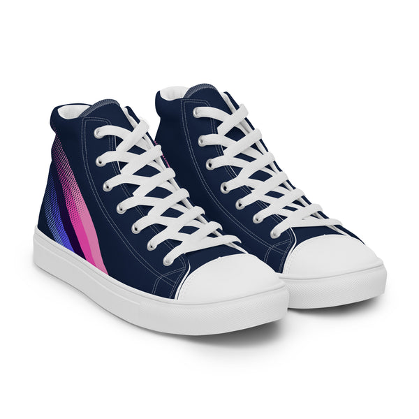 Omnisexual Pride Colors Original Navy High Top Shoes - Men Sizes