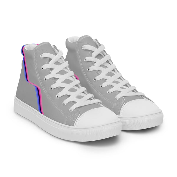 Original Omnisexual Pride Colors Gray High Top Shoes - Men Sizes