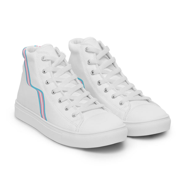 Original Transgender Pride Colors White High Top Shoes - Men Sizes