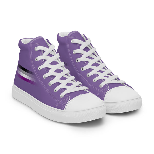 Casual Asexual Pride Colors Purple High Top Shoes - Men Sizes