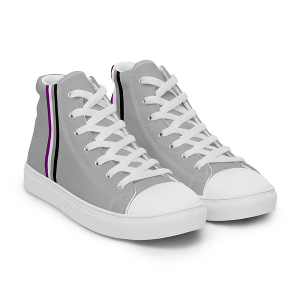 Classic Asexual Pride Colors Gray High Top Shoes - Men Sizes