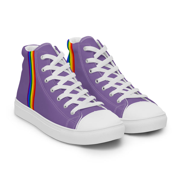 Classic Gay Pride Colors Purple High Top Shoes - Men Sizes