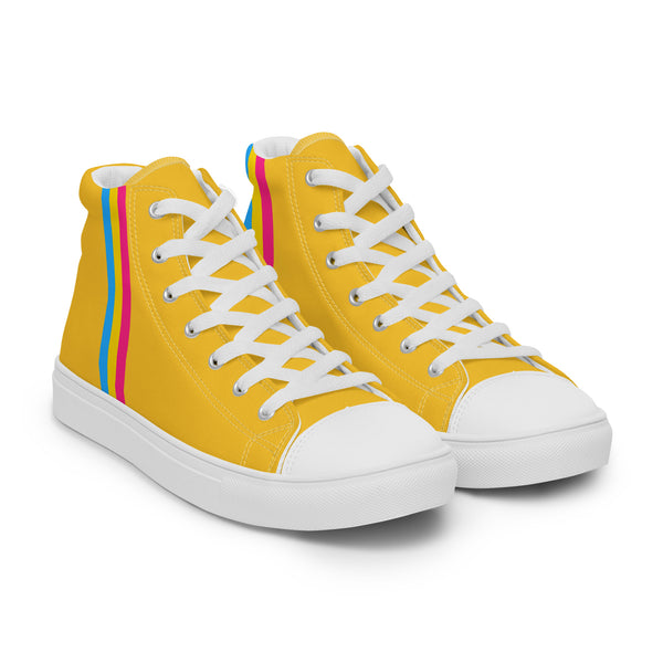 Classic Pansexual Pride Colors Yellow High Top Shoes - Men Sizes