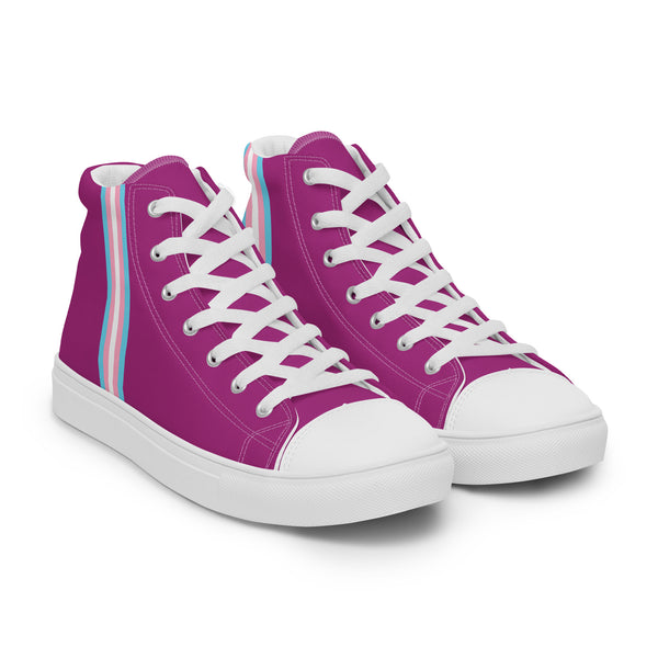Classic Transgender Pride Colors Violet High Top Shoes - Men Sizes