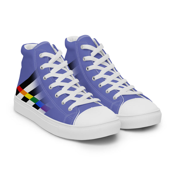 Ally Pride Colors Modern Blue High Top Shoes - Men Sizes