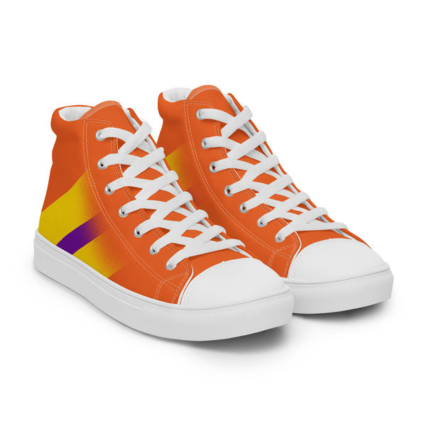 Intersex Pride Colors Modern Orange High Top Shoes - Men Sizes