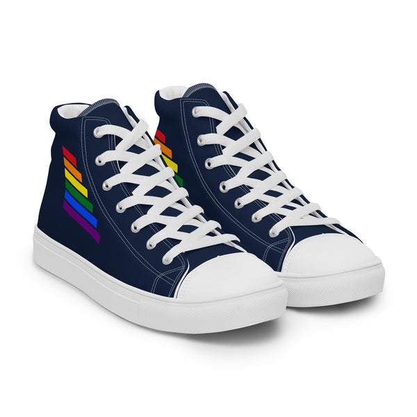 Gay Pride Modern Navy High Top Shoes