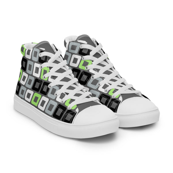 Agender Pride Casual Gray High Top Shoes