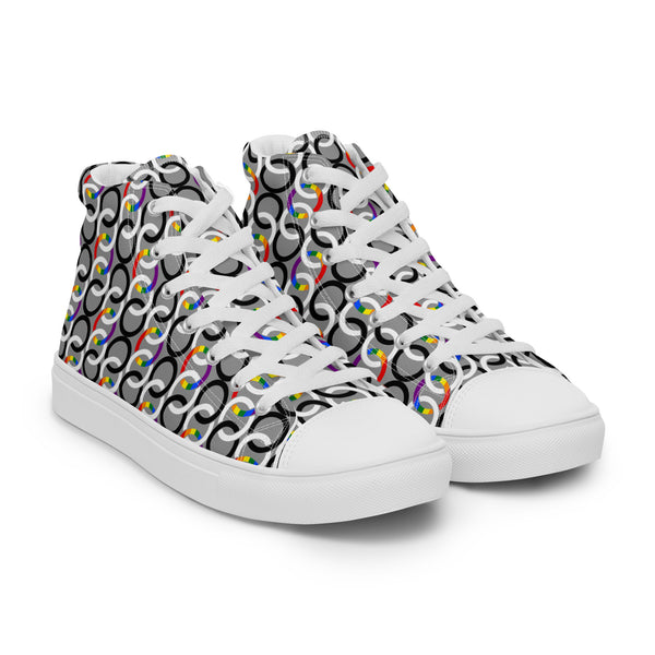 Ally Pride Classic Gray High Top Shoes