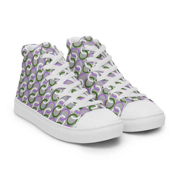 Genderqueer Pride Classic Gray High Top Shoes