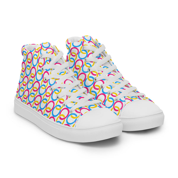 Pansexual Pride Classic White High Top Shoes