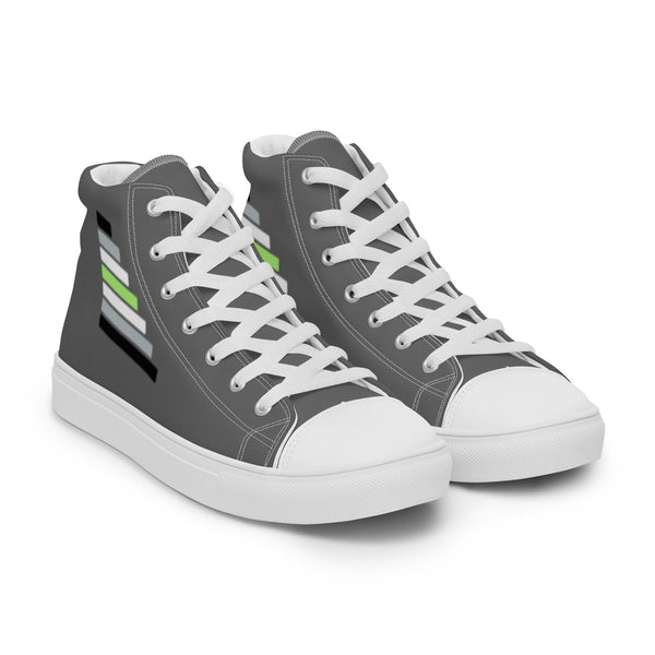 Agender Pride Modern Gray High Top Shoes