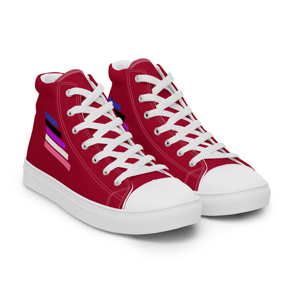 Genderfluid Pride Modern Red High Top Shoes