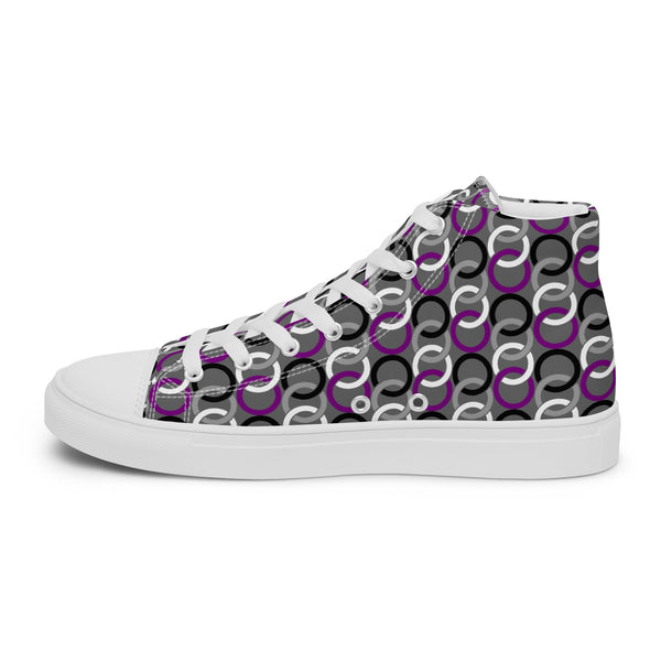 Asexual Pride Classic Gray High Top Shoes