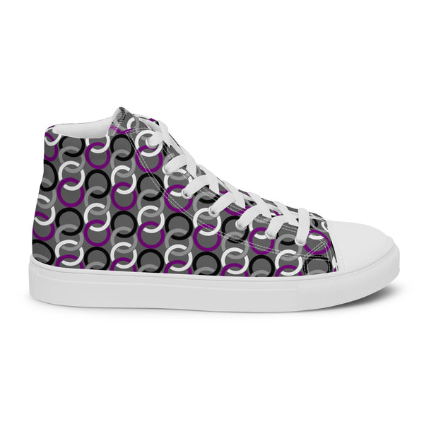 Asexual Pride Classic Gray High Top Shoes