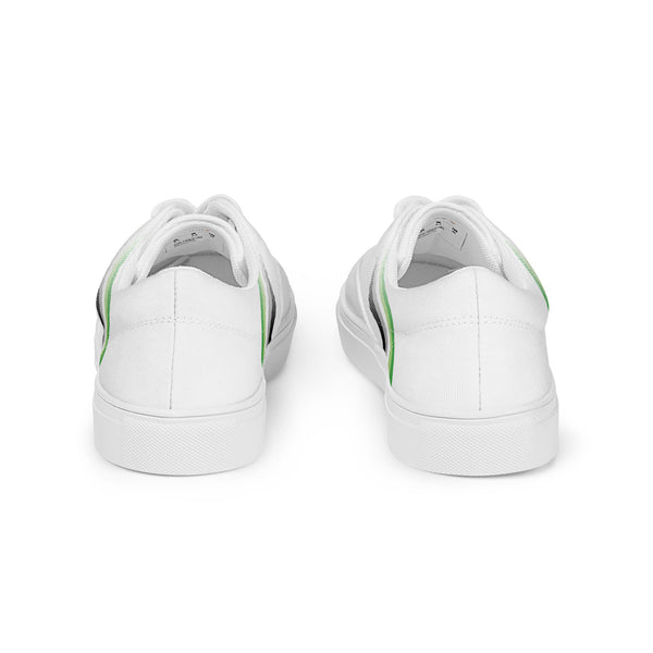 Aromantic Pride Colors Modern White Lace-up Shoes - Men Sizes