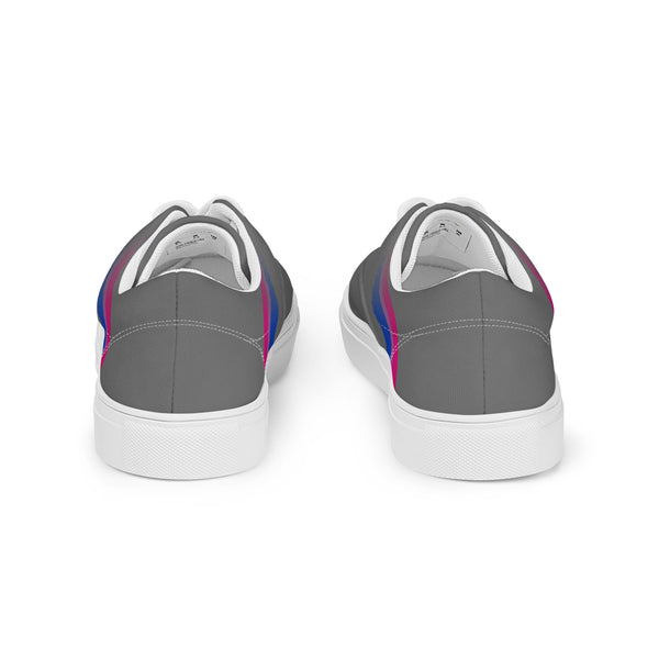 Bisexual Pride Colors Modern Gray Lace-up Shoes - Men Sizes