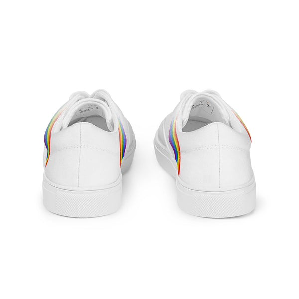 Gay Pride Colors Modern White Lace-up Shoes - Men Sizes