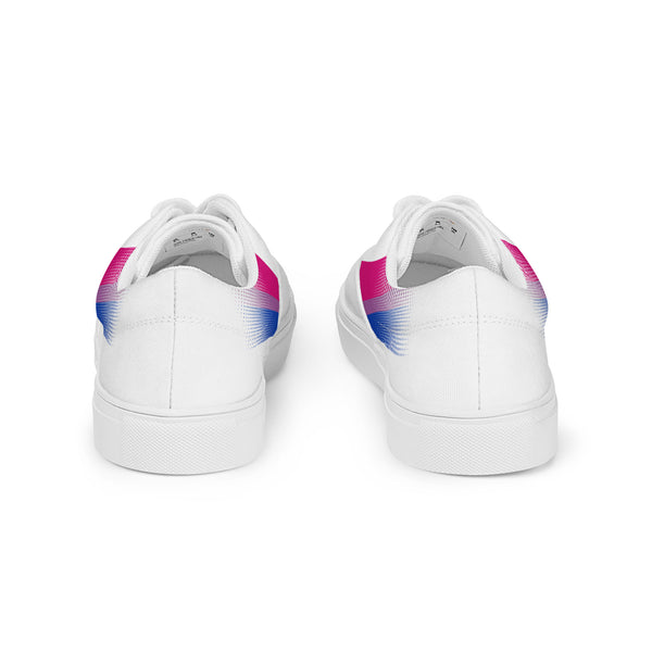 Bisexual Pride Colors Original White Lace-up Shoes - Men Sizes